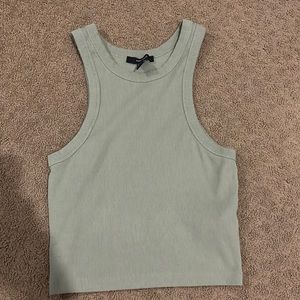 Army green crop top